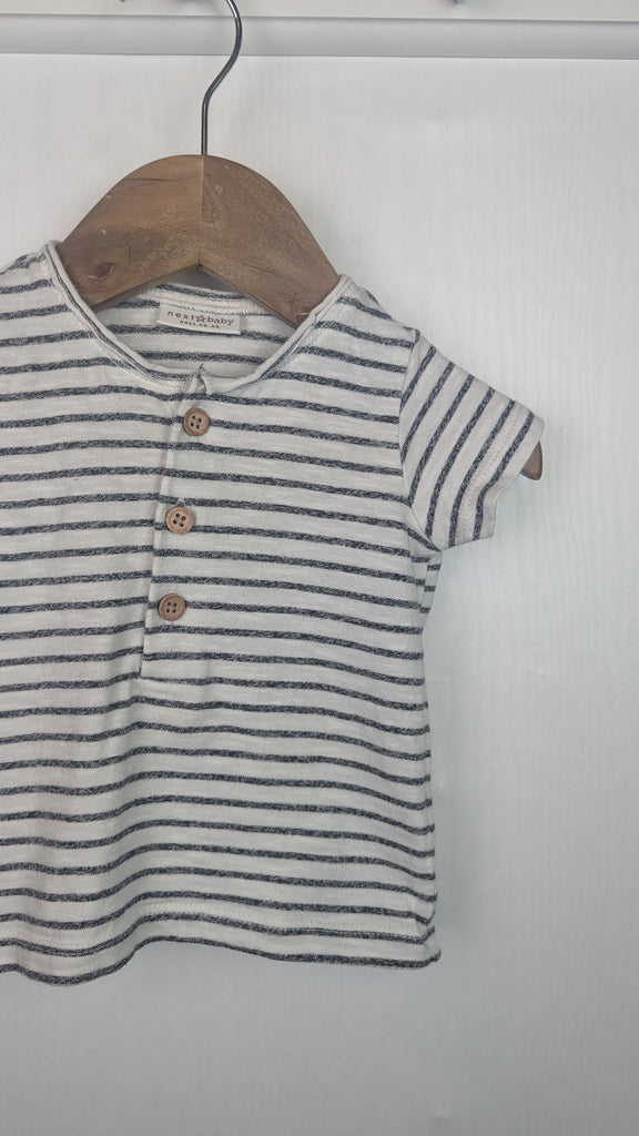 Next Stripe button Top - Baby Unisex 3-6 Months Next Used, Preloved, Preworn & Second Hand Baby, Kids & Children's Clothing UK Online. Cheap affordable. Brands including Next, Joules, Nutmeg Morrisons, TU, F&F, H&M.