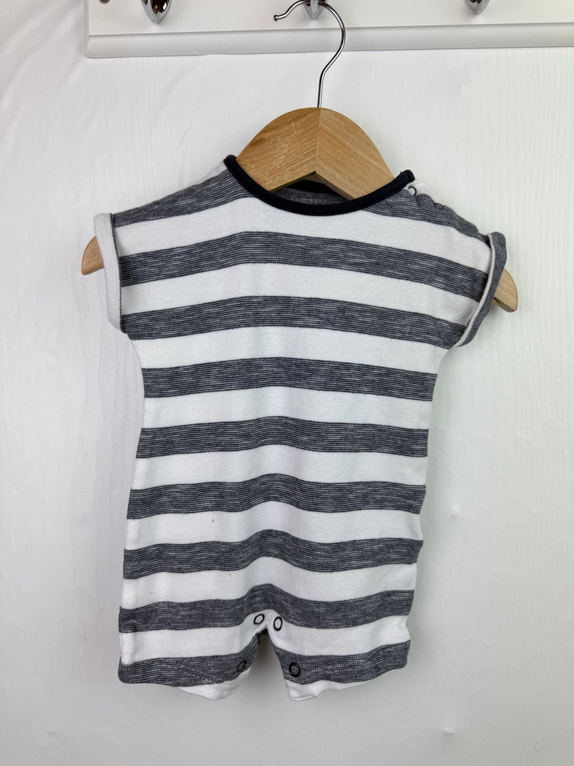 Next Striped Romper - Baby Boys 0 - 3 Months - Little Ones Preloved. Second Hand Children's & Preloved Baby, Kids, Girls & Boys Clothes. UK online