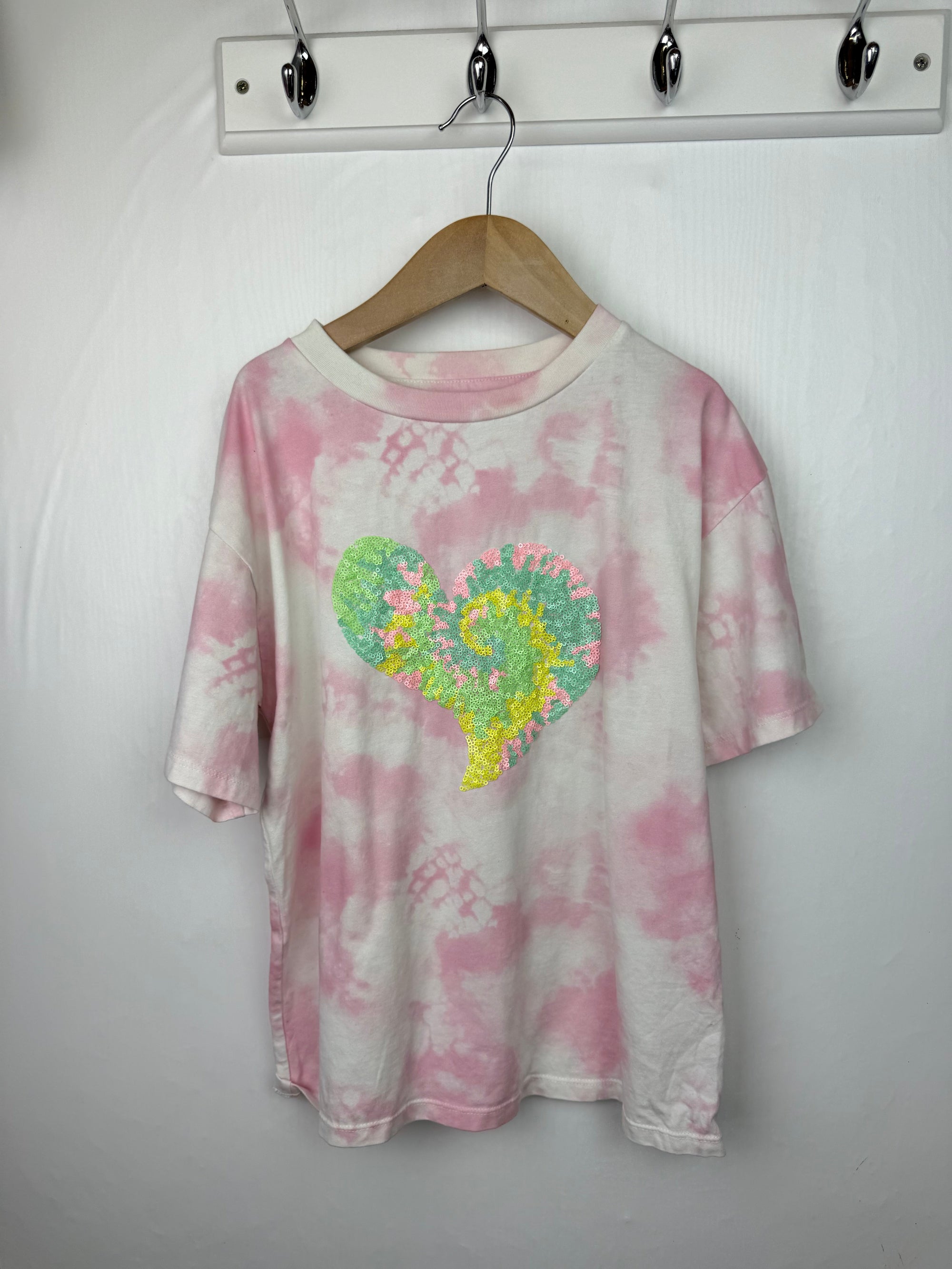 Next Tie Dye Sequin Heart Top - Girls 8 Years - Little Ones Preloved. Second Hand Children's & Preloved Baby, Kids, Girls & Boys Clothes. UK online