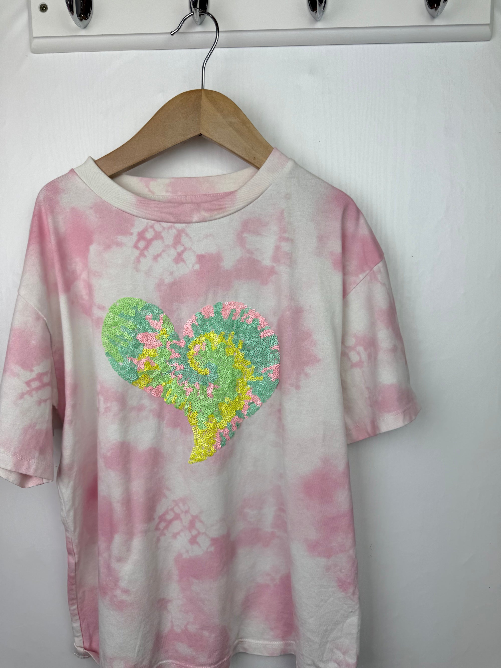 Next Tie Dye Sequin Heart Top - Girls 8 Years - Little Ones Preloved. Second Hand Children's & Preloved Baby, Kids, Girls & Boys Clothes. UK online