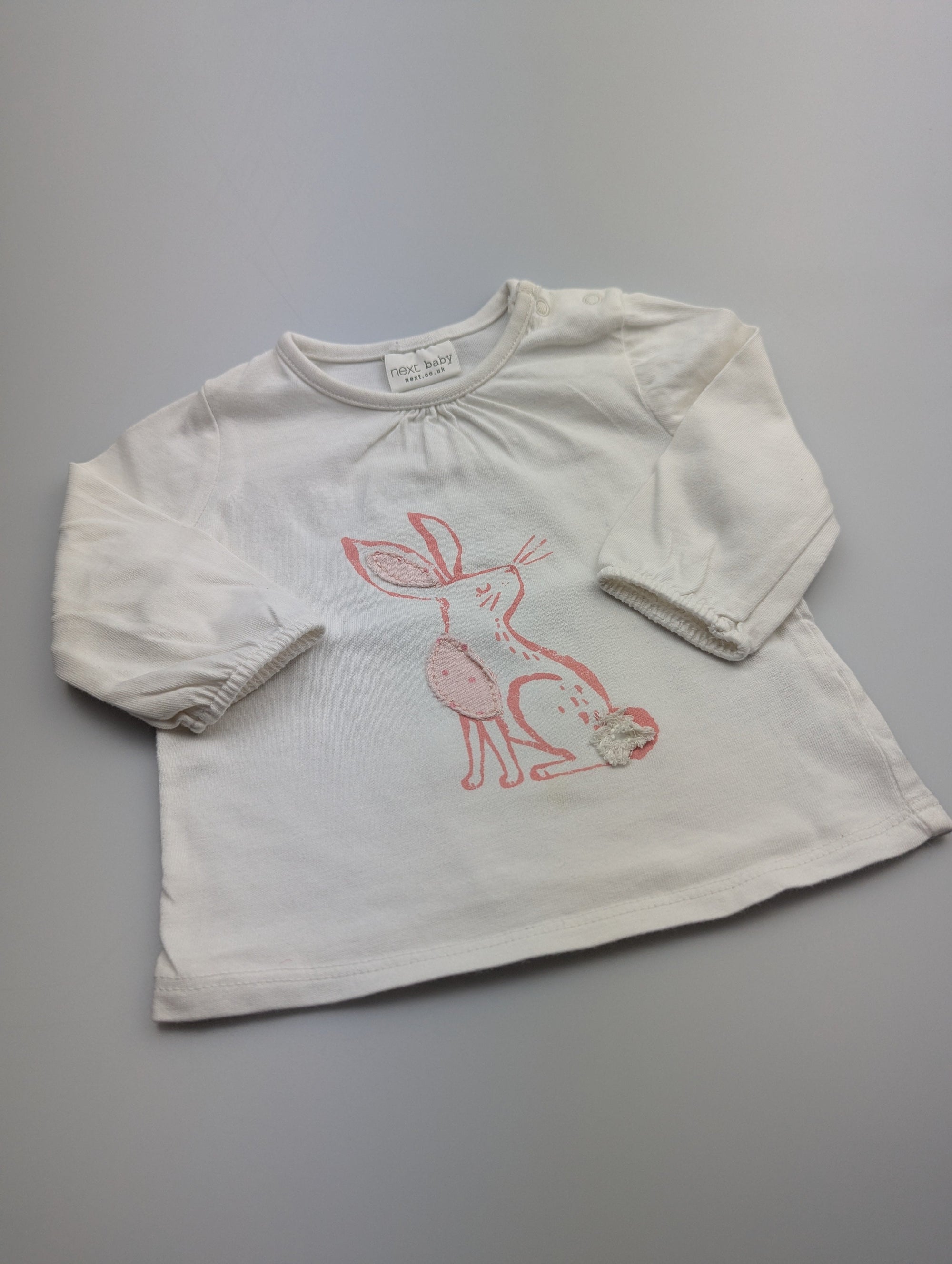 Next White Bunny Top - Girls 0 - 1 Month - Little Ones Preloved. Second Hand Children's & Preloved Baby, Kids, Girls & Boys Clothes. UK online