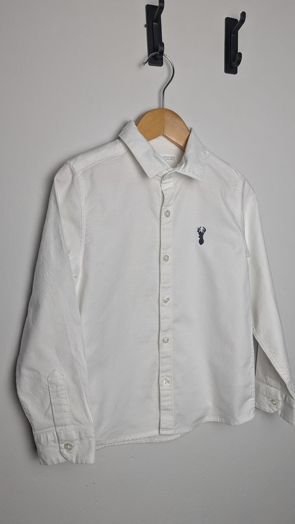 Next White Long Sleeve Shirt - Boys 4-5 Years Little Ones Preloved Used, Preloved, Preworn Baby, Girls & Boys Clothes. Kids & Children's second hand Clothing UK Online. Cheap affordable. Brands including Next, Joules, Nutmeg Morrisons, TU, F&F, H&M.