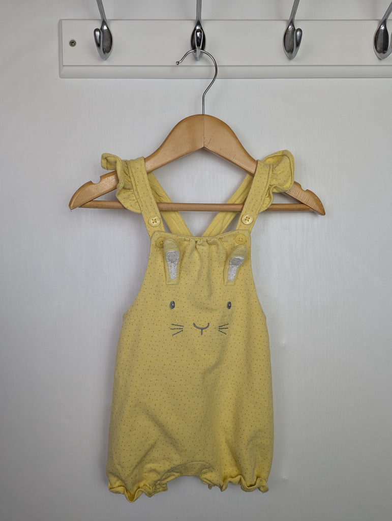 Next Yellow Bunny Romper - Girls 0-3 Months Little Ones Preloved Used, Preloved, Preworn Baby, Girls & Boys Clothes. Kids & Children's second hand Clothing UK Online. Cheap affordable. Brands including Next, Joules, Nutmeg Morrisons, TU, F&F, H&M.