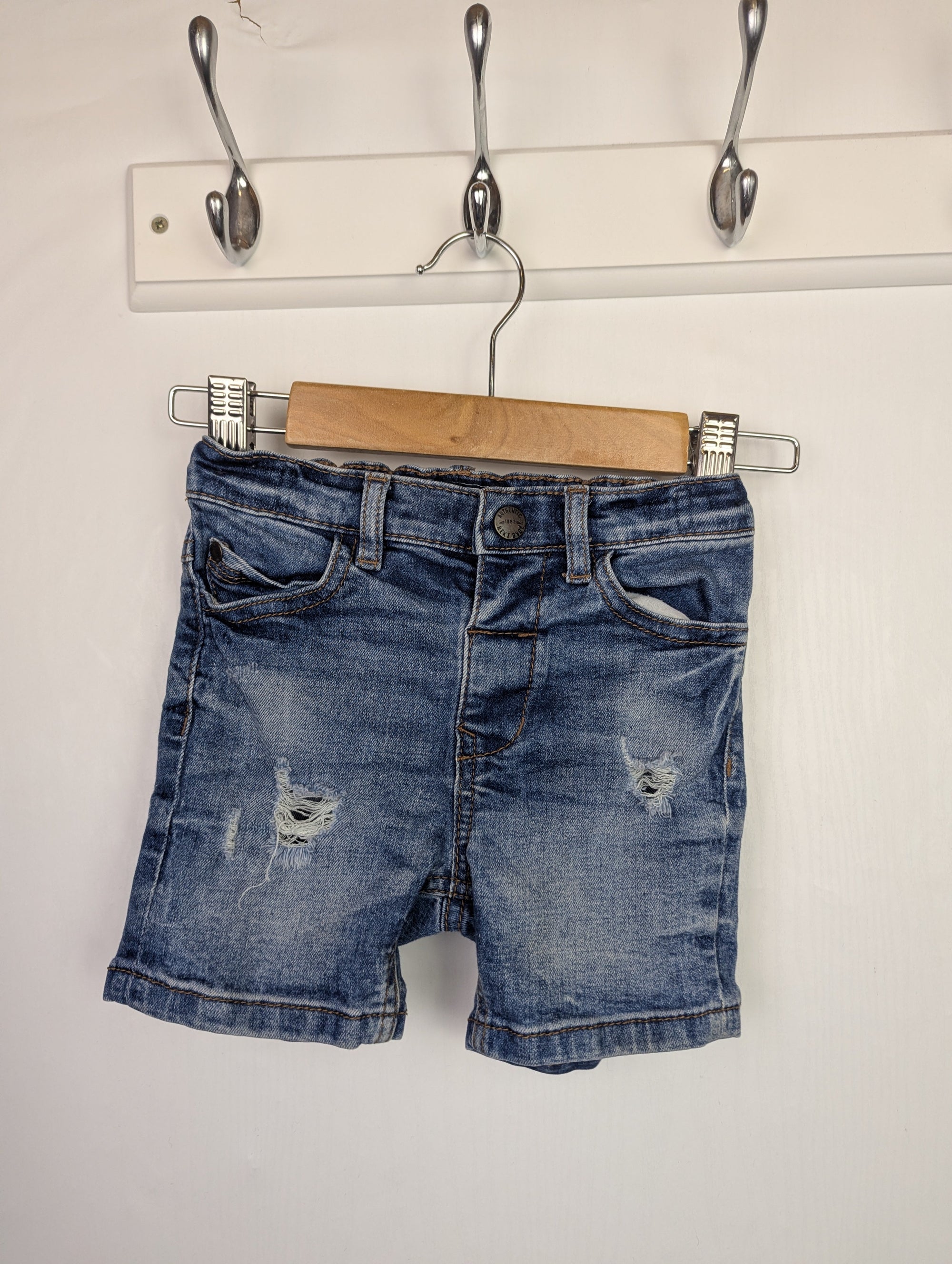 Nexy Frayed Denim Shorts - Boys 12 - 18 Months - Little Ones Preloved. Second Hand Children's & Preloved Baby, Kids, Girls & Boys Clothes. UK online