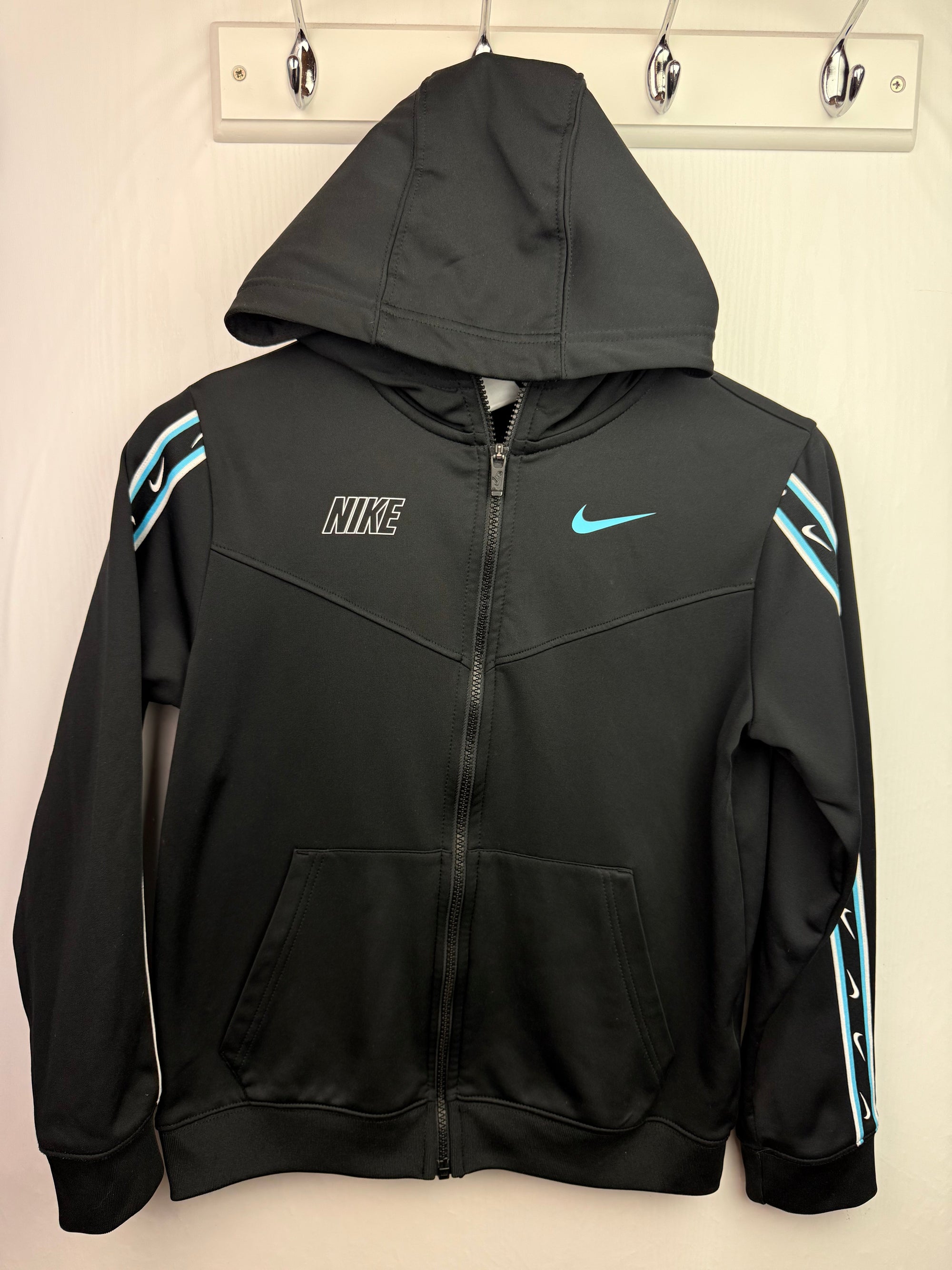 Nike Black & Blue Zip Hoodie - Boys 11 - 13 Years - Little Ones Preloved. Second Hand Children's & Preloved Baby, Kids, Girls & Boys Clothes. UK online