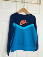 Nike Blue & Orange Tik Sweater - Kids 6 - 7 Years - Little Ones Preloved. Second Hand Children's & Preloved Baby, Kids, Girls & Boys Clothes. UK online