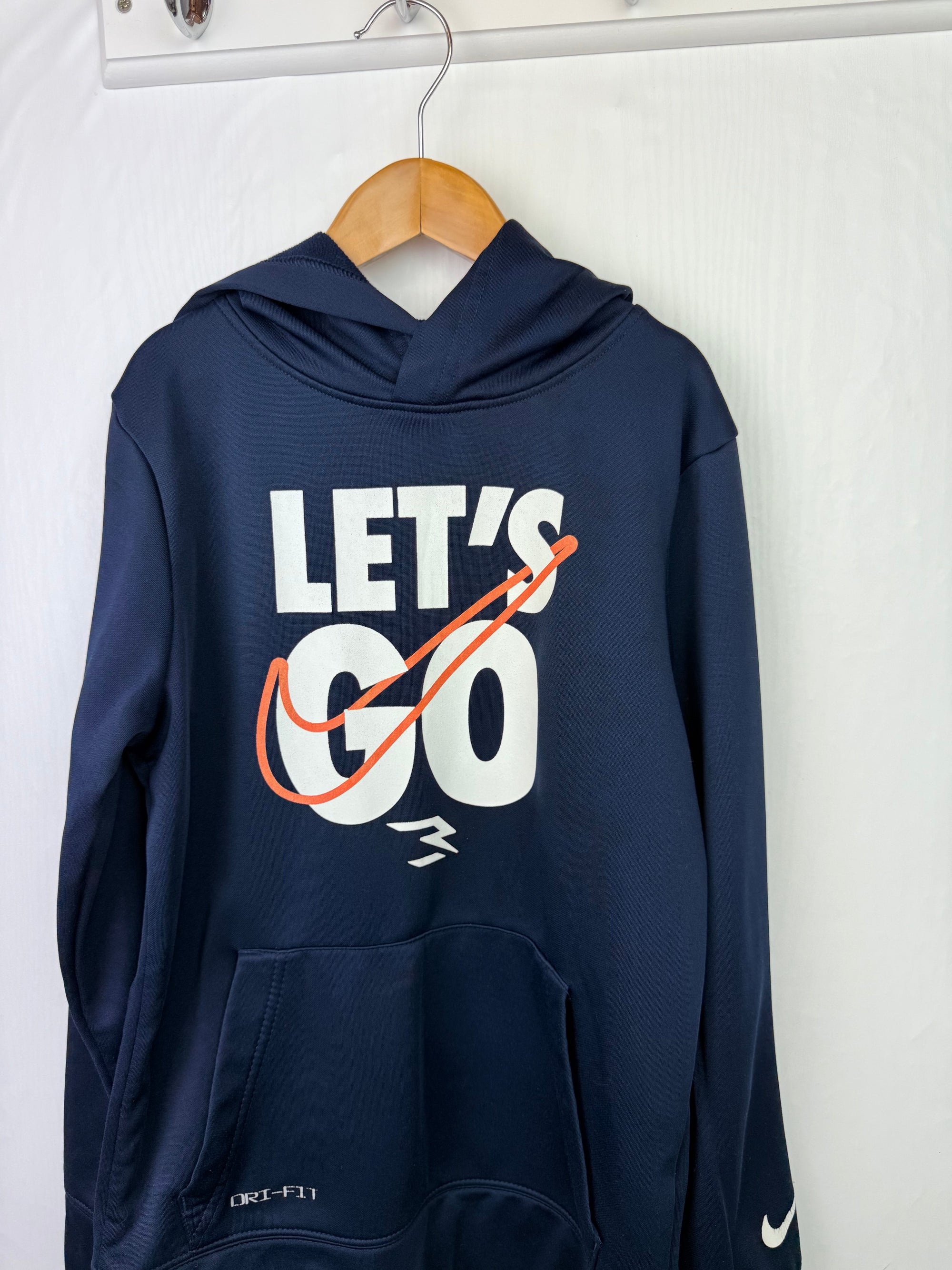 Nike Dri - Fit Navy Hoodie - Boys 10 - 12 Years - Little Ones Preloved. Second Hand Children's & Preloved Baby, Kids, Girls & Boys Clothes. UK online