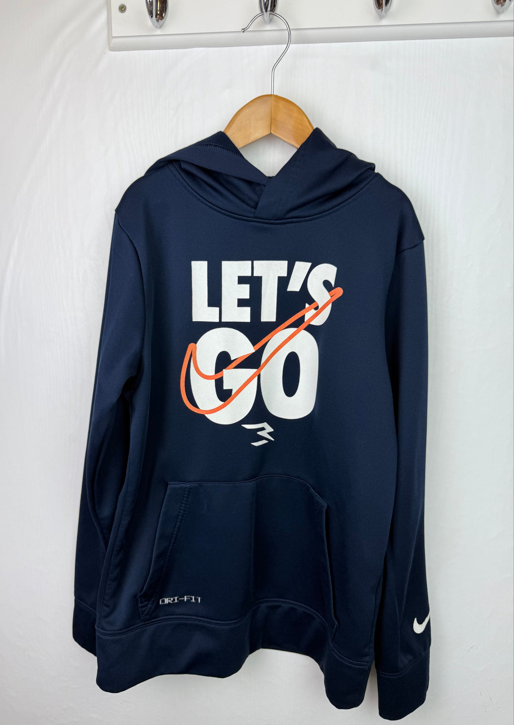 Nike Dri - Fit Navy Hoodie - Boys 10 - 12 Years - Little Ones Preloved. Second Hand Children's & Preloved Baby, Kids, Girls & Boys Clothes. UK online