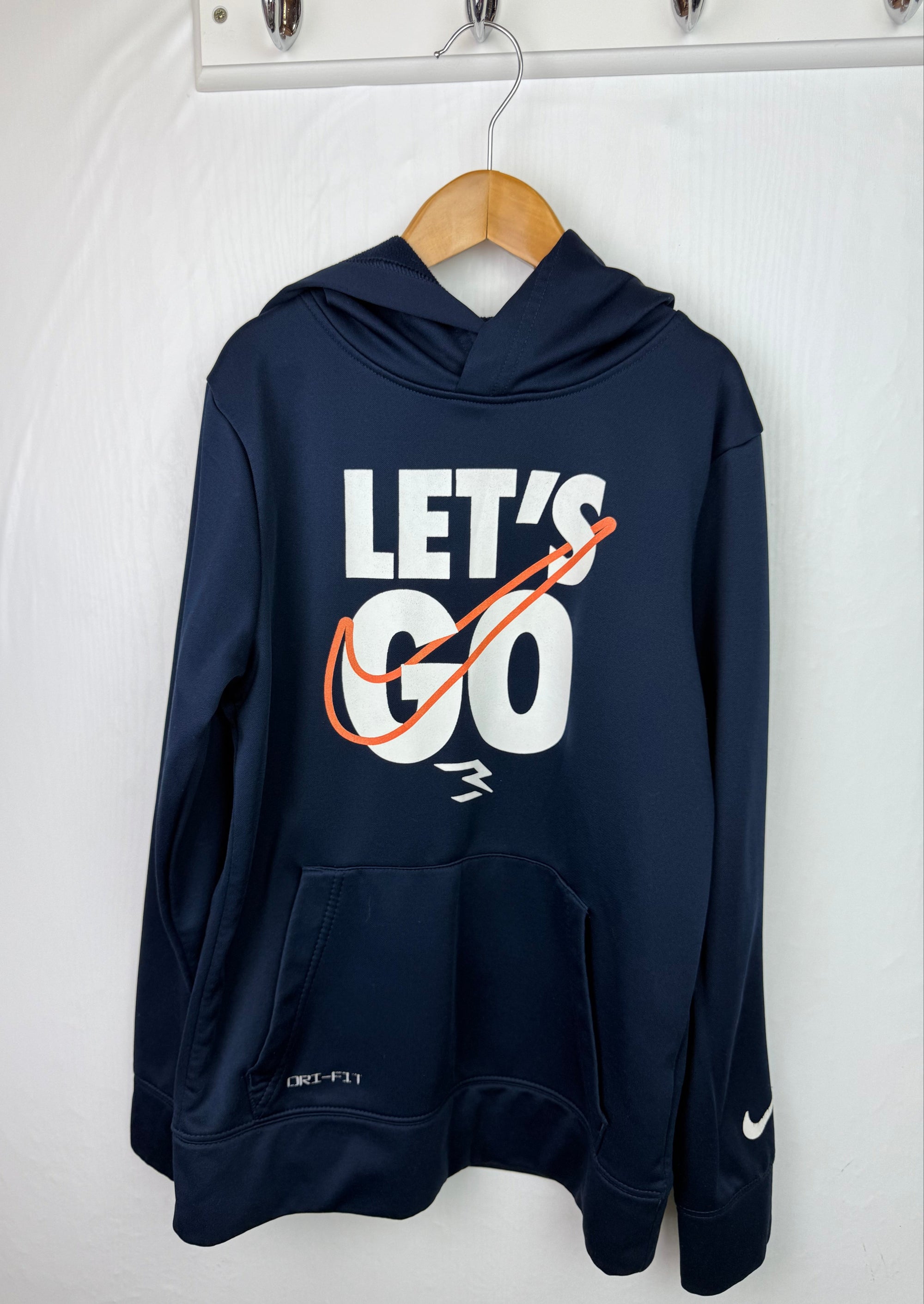 Nike Dri - Fit Navy Hoodie - Boys 10 - 12 Years - Little Ones Preloved. Second Hand Children's & Preloved Baby, Kids, Girls & Boys Clothes. UK online