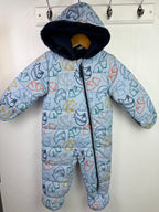 Nutmeg Blue Padded Pramsuit - Boys 6 - 9 Months - Little Ones Preloved. Second Hand Children's & Preloved Baby, Kids, Girls & Boys Clothes. UK online