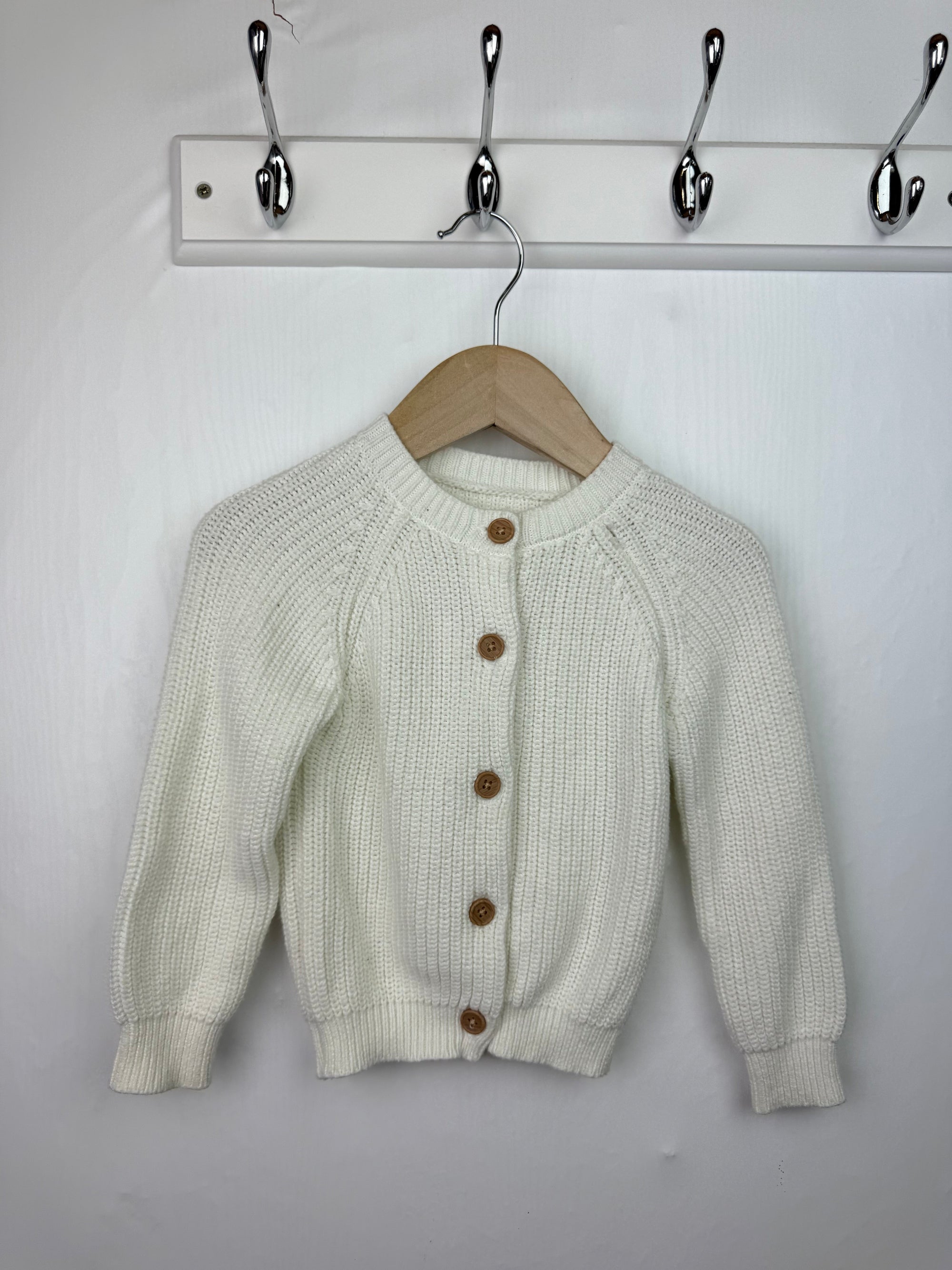 Nutmeg Cream Knit Cardigan - Girls 18 - 24 Months - Little Ones Preloved. Second Hand Children's & Preloved Baby, Kids, Girls & Boys Clothes. UK online