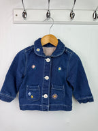 Nutmeg Floral Denim Jacket - Baby Girls 9 - 12 Months - Little Ones Preloved. Second Hand Children's & Preloved Baby, Kids, Girls & Boys Clothes. UK online
