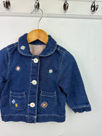 Nutmeg Floral Denim Jacket - Baby Girls 9 - 12 Months - Little Ones Preloved. Second Hand Children's & Preloved Baby, Kids, Girls & Boys Clothes. UK online