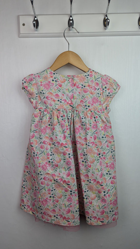 Nutmeg Floral Lined Party Dress - Girls 18-24 Months Nutmeg Used, Preloved, Preworn & Second Hand Baby, Kids & Children's Clothing UK Online. Cheap affordable. Brands including Next, Joules, Nutmeg Morrisons, TU, F&F, H&M.