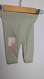 Nutmeg Green Patchwork Leggings - Girls 0 - 3 Months - Little Ones Preloved. Second Hand Children's & Preloved Baby, Kids, Girls & Boys Clothes. UK online
