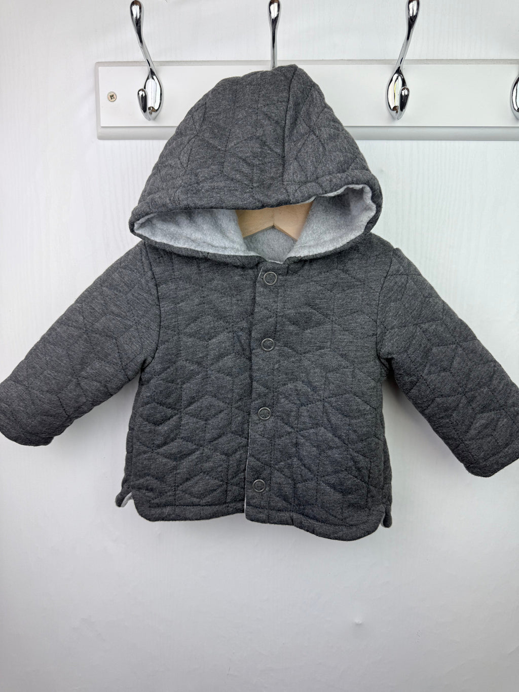 Nutmeg Grey Quilted Jacket - Boys 3 - 6 Months - Little Ones Preloved. Second Hand Children's & Preloved Baby, Kids, Girls & Boys Clothes. UK online