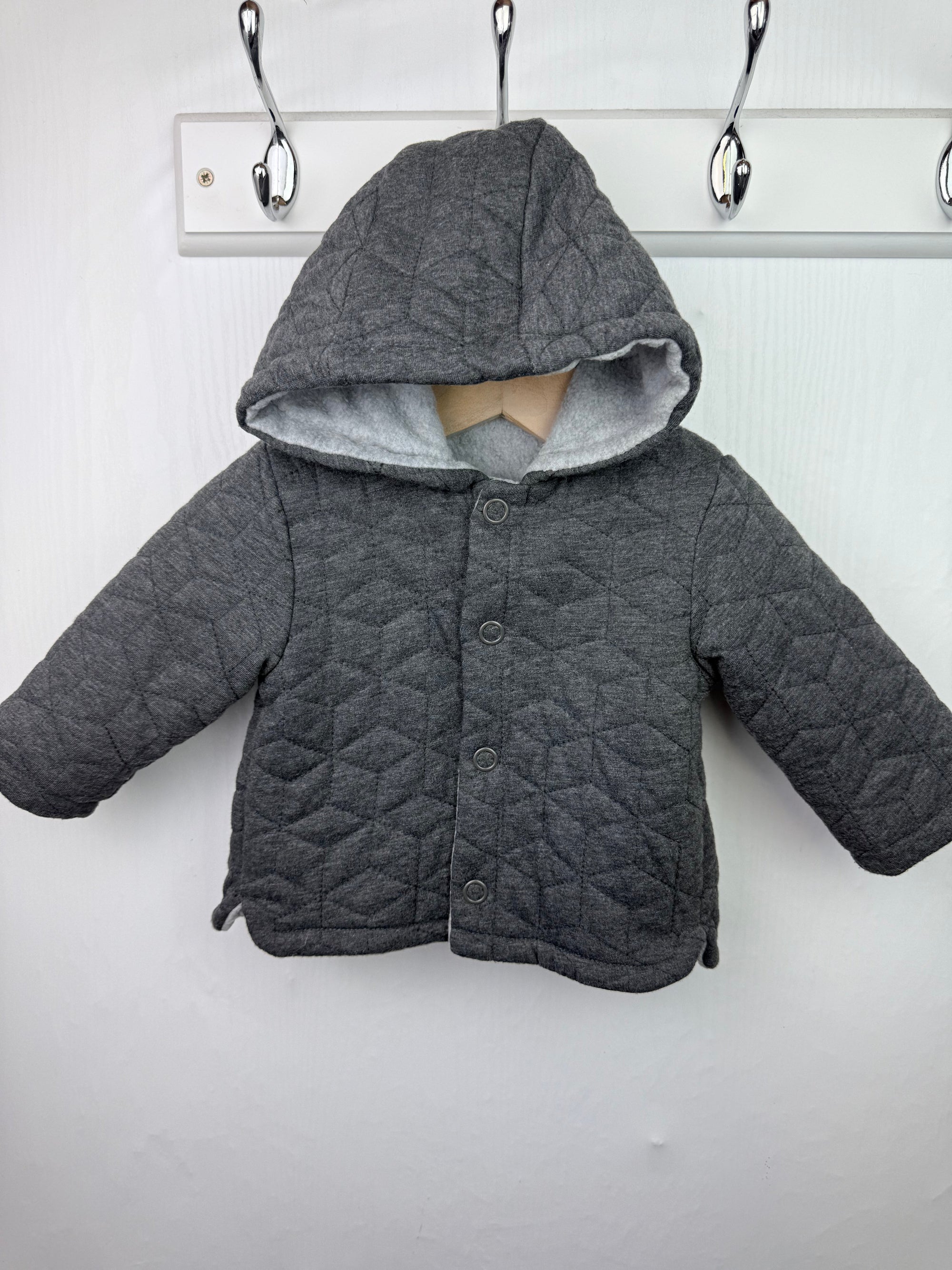 Nutmeg Grey Quilted Jacket - Boys 3 - 6 Months - Little Ones Preloved. Second Hand Children's & Preloved Baby, Kids, Girls & Boys Clothes. UK online