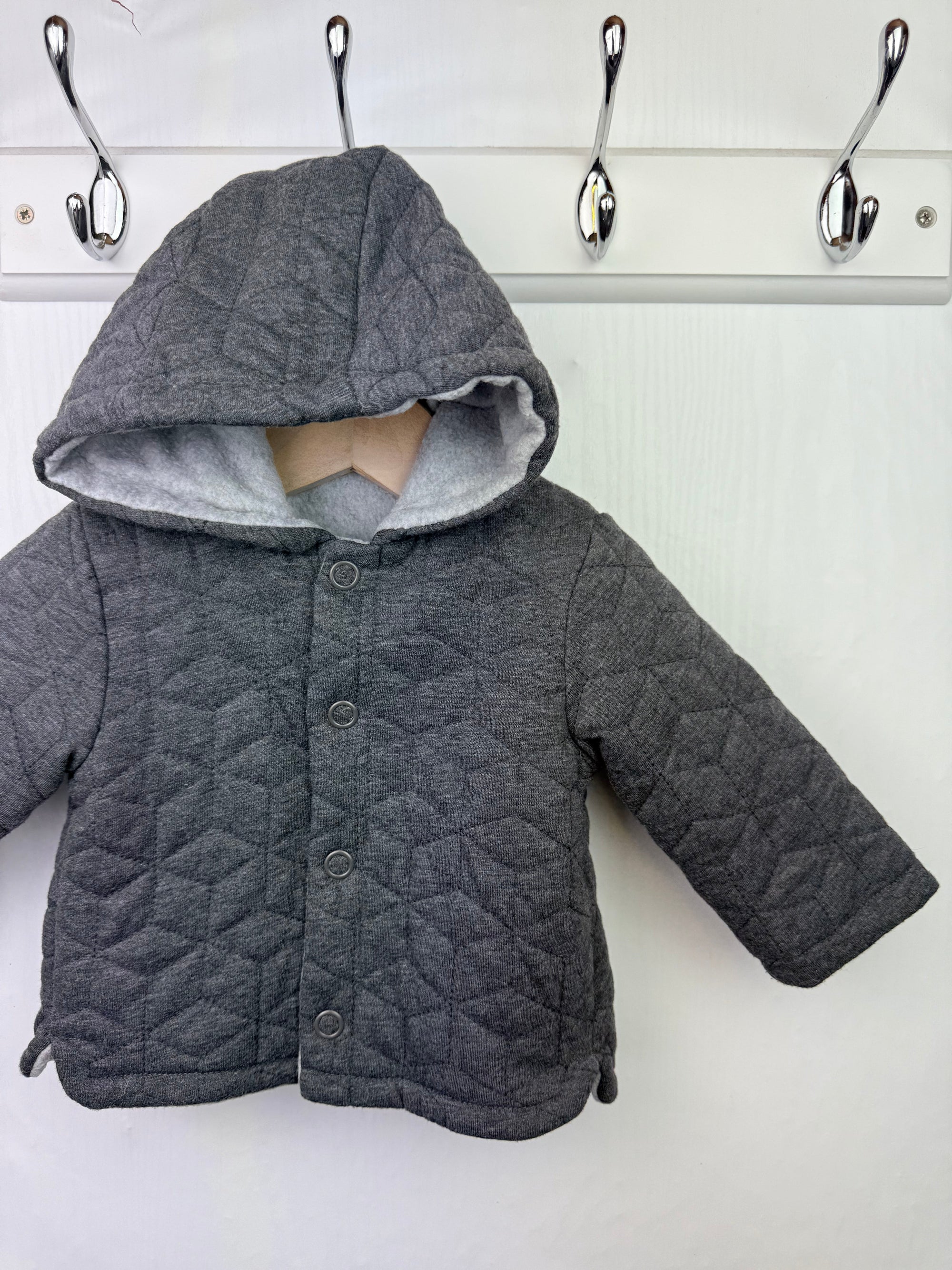 Nutmeg Grey Quilted Jacket - Boys 3 - 6 Months - Little Ones Preloved. Second Hand Children's & Preloved Baby, Kids, Girls & Boys Clothes. UK online