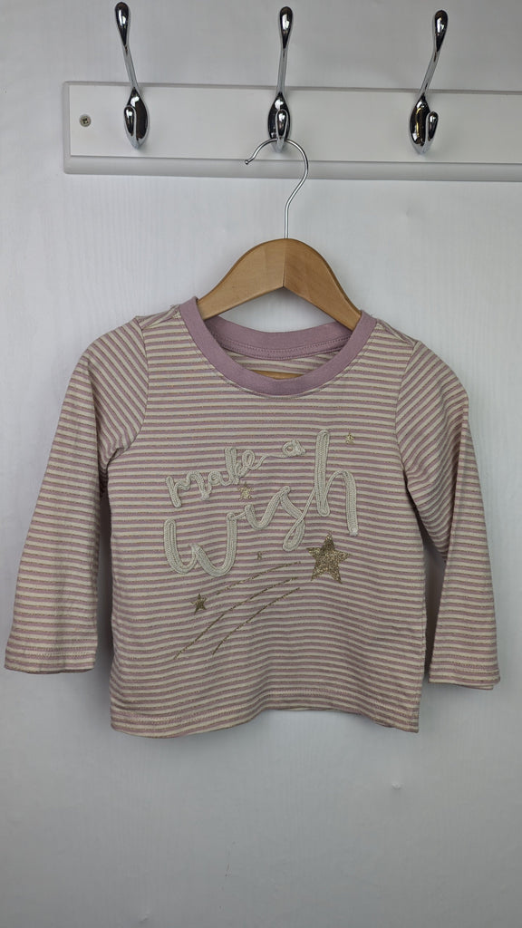 Nutmeg 'Make A Wish' Top - Girls 12-18 Months Little Ones Preloved Used, Preloved, Preworn & Second Hand Baby, Kids & Children's Clothing UK Online. Cheap affordable. Brands including Next, Joules, Nutmeg Morrisons, TU, F&F, H&M.