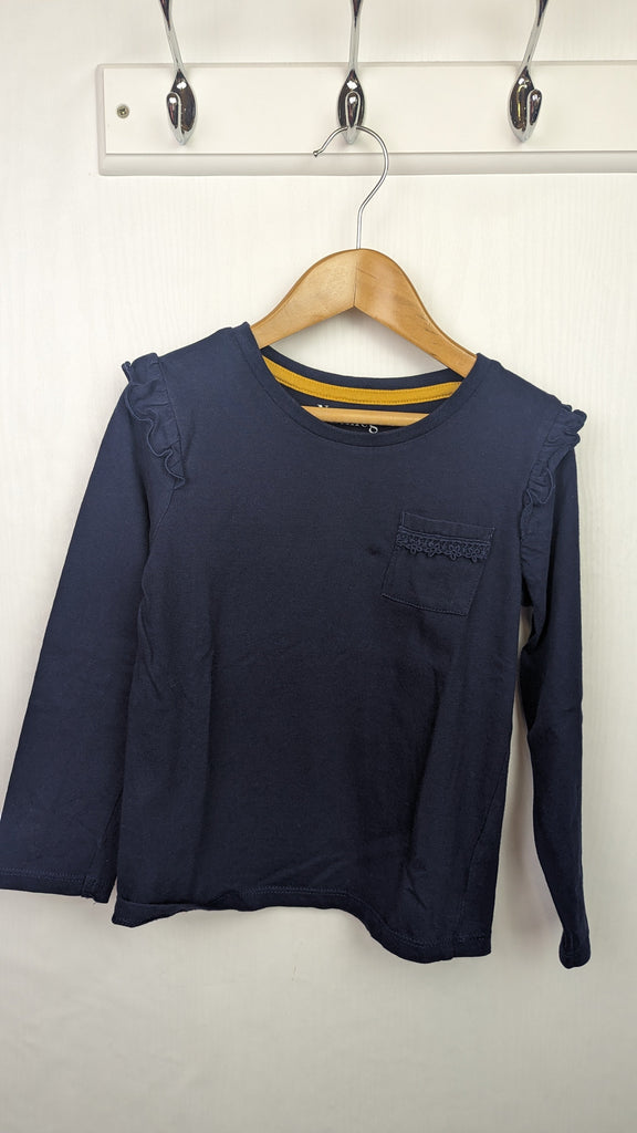 Nutmeg Navy Long Sleeve Top - Girls 5-6 Years Nutmeg Used, Preloved, Preworn & Second Hand Baby, Kids & Children's Clothing UK Online. Cheap affordable. Brands including Next, Joules, Nutmeg Morrisons, TU, F&F, H&M.