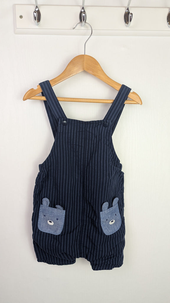 Nutmeg Navy Striped Bear Romper - Boys 9-12 Months Little Ones Preloved Used, Preloved, Preworn & Second Hand Baby, Kids & Children's Clothing UK Online. Cheap affordable. Brands including Next, Joules, Nutmeg Morrisons, TU, F&F, H&M.