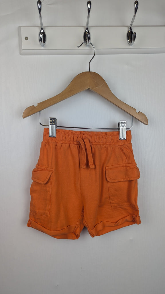 Nutmeg Orange Pocket Shorts - Boys 2-3 Years Little Ones Preloved Used, Preloved, Preworn & Second Hand Baby, Kids & Children's Clothing UK Online. Cheap affordable. Brands including Next, Joules, Nutmeg Morrisons, TU, F&F, H&M.