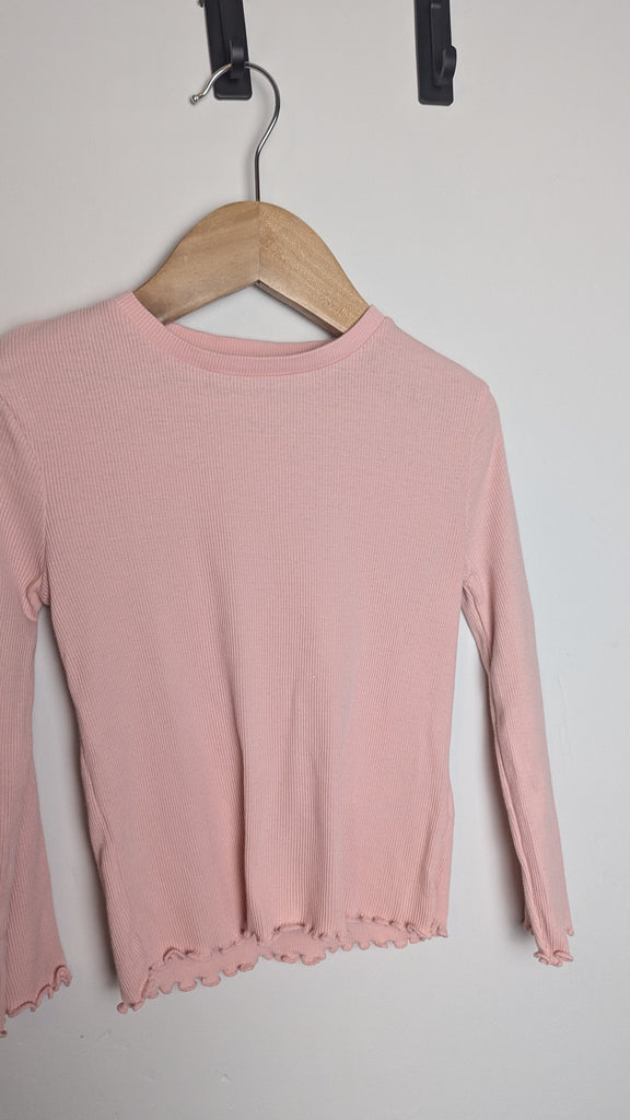 Nutmeg Pink Ribbed Long Sleeve Top - Girls 4-5 Years Little Ones Preloved Used, Preloved, Preworn & Second Hand Baby, Kids & Children's Clothing UK Online. Cheap affordable. Brands including Next, Joules, Nutmeg Morrisons, TU, F&F, H&M.