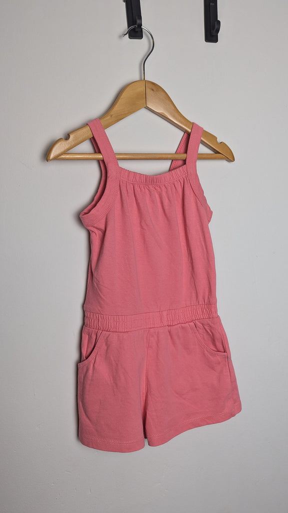 Nutmeg Plain Pink Playsuit - Girls 2-3 Years Little Ones Preloved Used, Preloved, Preworn & Second Hand Baby, Kids & Children's Clothing UK Online. Cheap affordable. Brands including Next, Joules, Nutmeg Morrisons, TU, F&F, H&M.