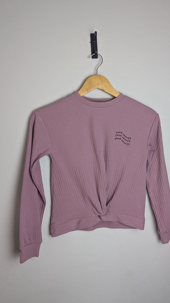 Nutmeg Purple Ribbed Long Sleeve Top - Girls 10-11 Years Little Ones Preloved Used, Preloved, Preworn Baby, Girls & Boys Clothes. Kids & Children's second hand Clothing UK Online. Cheap affordable. Brands including Next, Joules, Nutmeg Morrisons, TU, F&F, H&M.