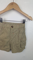 Nutmeg Tan Map Shorts - Baby Boys 3 - 6 Months - Little Ones Preloved. Second Hand Children's & Preloved Baby, Kids, Girls & Boys Clothes. UK online