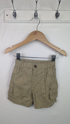 Nutmeg Tan Map Shorts - Baby Boys 3 - 6 Months - Little Ones Preloved. Second Hand Children's & Preloved Baby, Kids, Girls & Boys Clothes. UK online