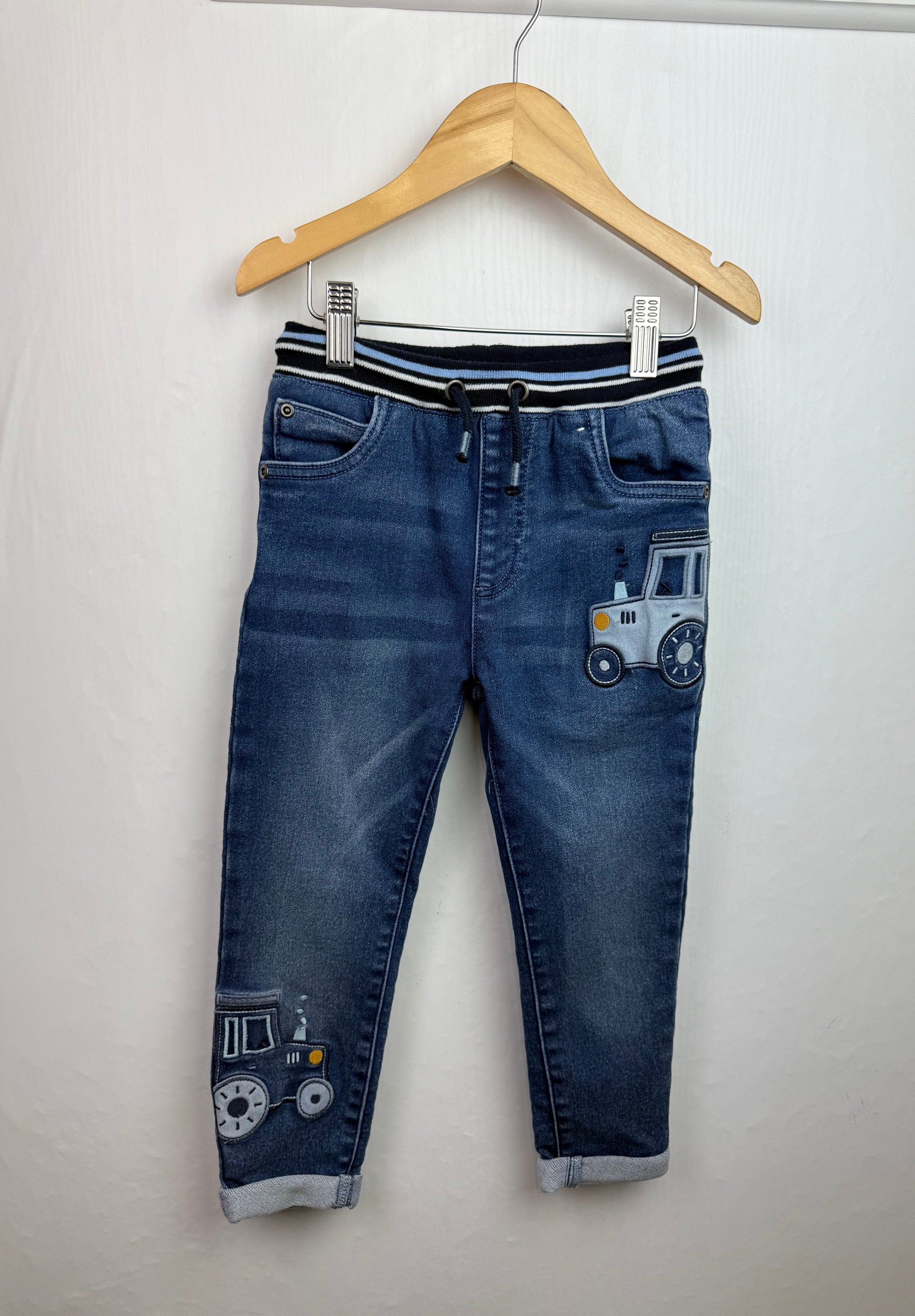 Nutmeg Tractor Denim Jeans - Boys 4 - 5 Years - Little Ones Preloved. Second Hand Children's & Preloved Baby, Kids, Girls & Boys Clothes. UK online