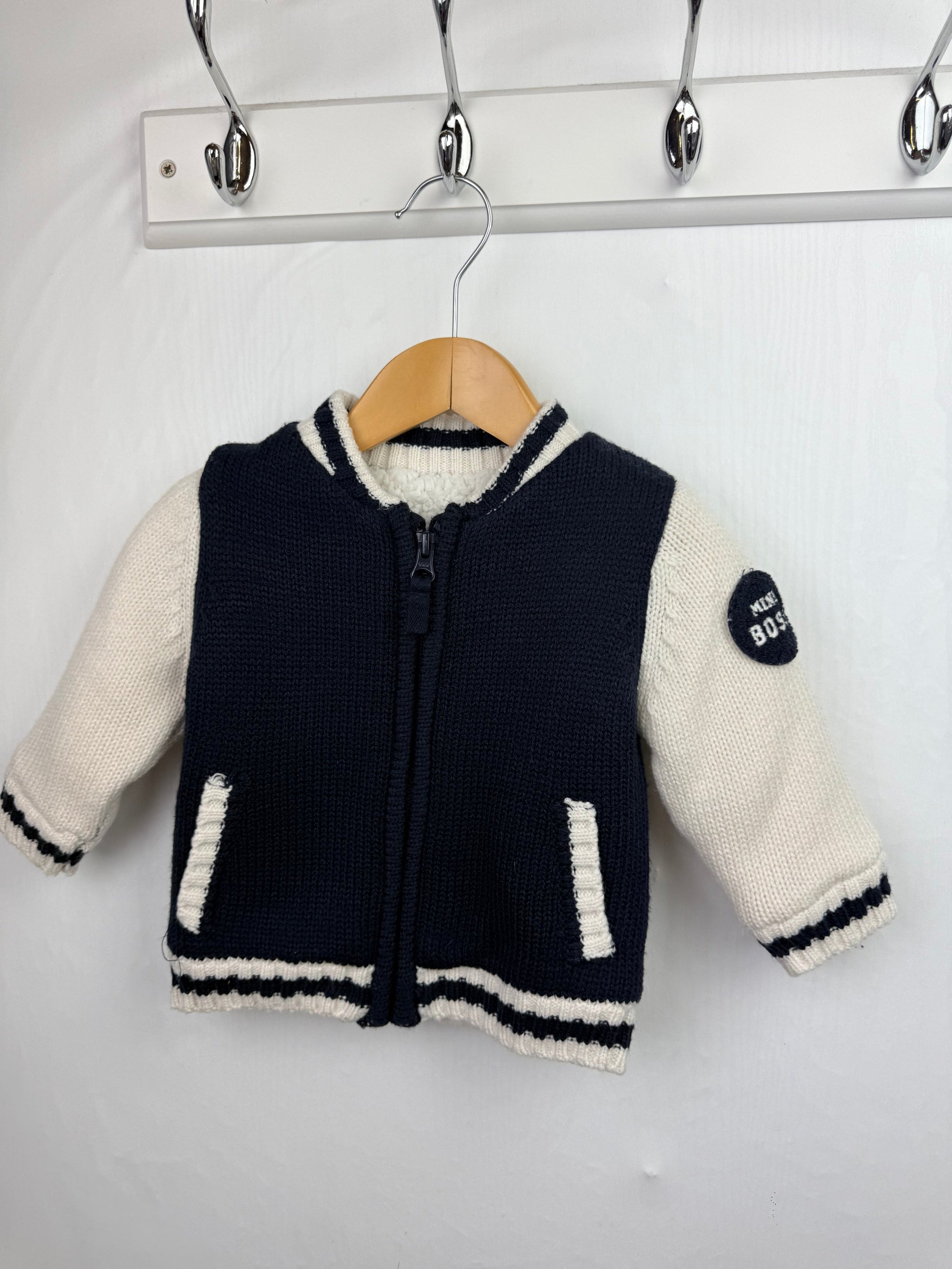 Nutmeg Warm Lined Cardigan - Baby Boys 3 - 6 Months - Little Ones Preloved. Second Hand Children's & Preloved Baby, Kids, Girls & Boys Clothes. UK online