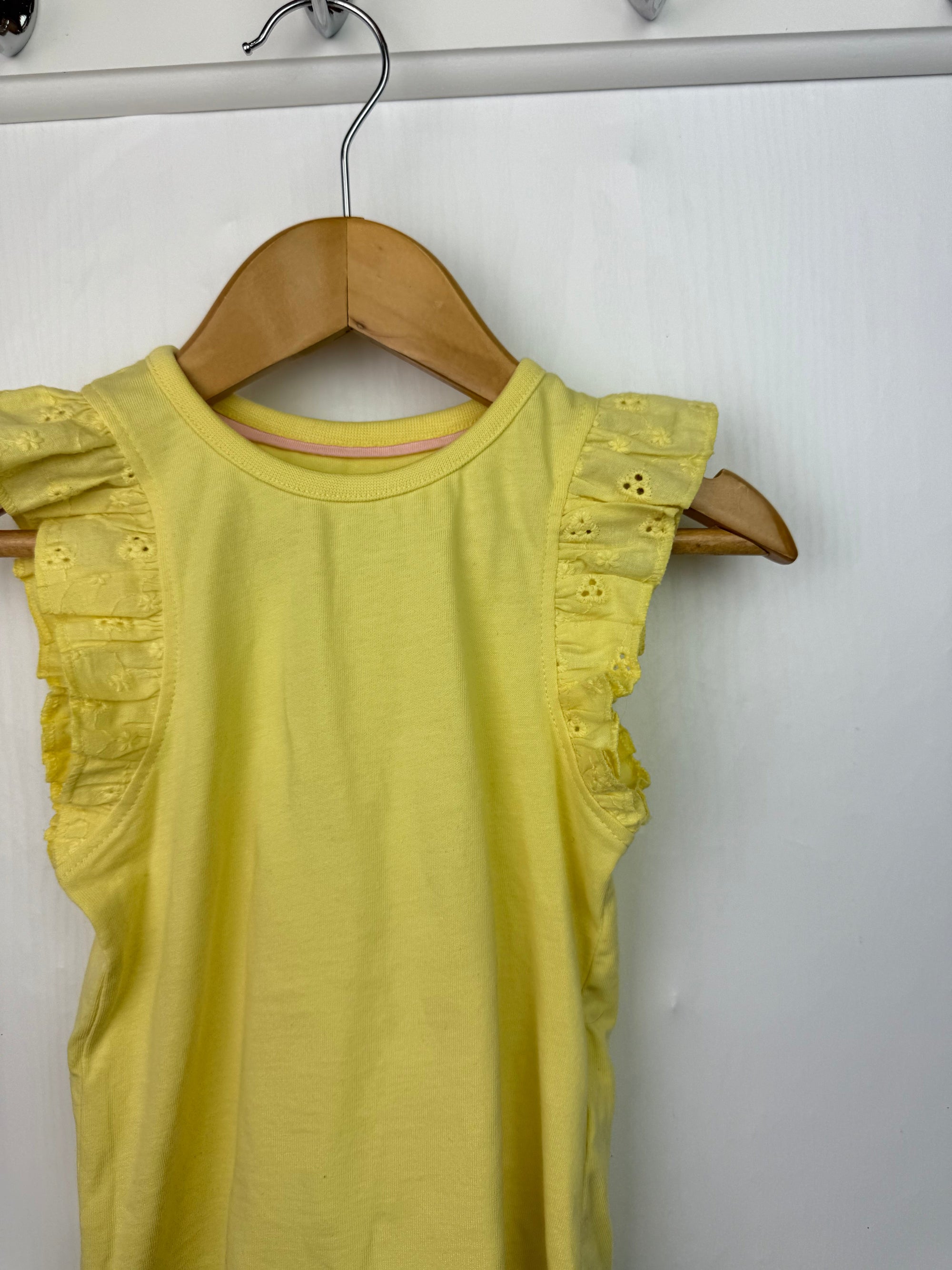 Nutmeg Yellow Eyelet Shoulder Top - Girls 12 - 18 Months - Little Ones Preloved. Second Hand Children's & Preloved Baby, Kids, Girls & Boys Clothes. UK online
