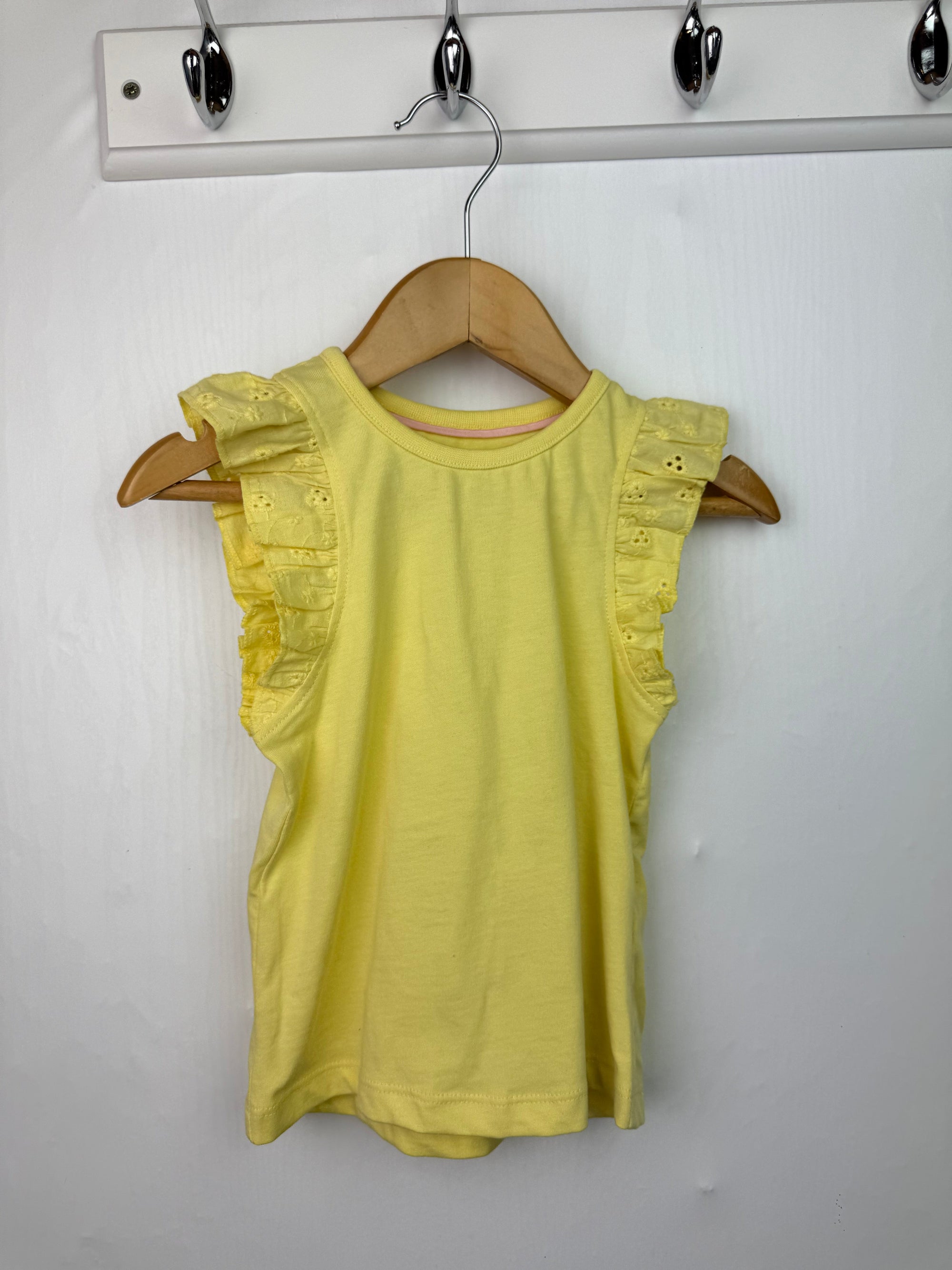 Nutmeg Yellow Eyelet Shoulder Top - Girls 12 - 18 Months - Little Ones Preloved. Second Hand Children's & Preloved Baby, Kids, Girls & Boys Clothes. UK online