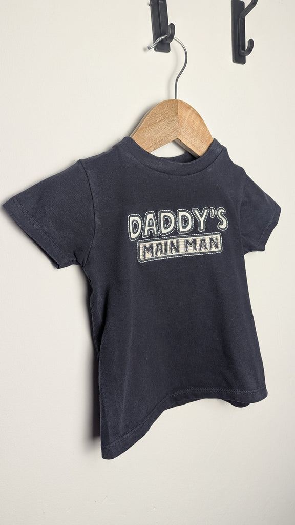 Nutmeh Navy 'Daddy's Main Man' Top - Boys 9-12 Months Little Ones Preloved Used, Preloved, Preworn Baby, Girls & Boys Clothes. Kids & Children's second hand Clothing UK Online. Cheap affordable. Brands including Next, Joules, Nutmeg Morrisons, TU, F&F, H&M.