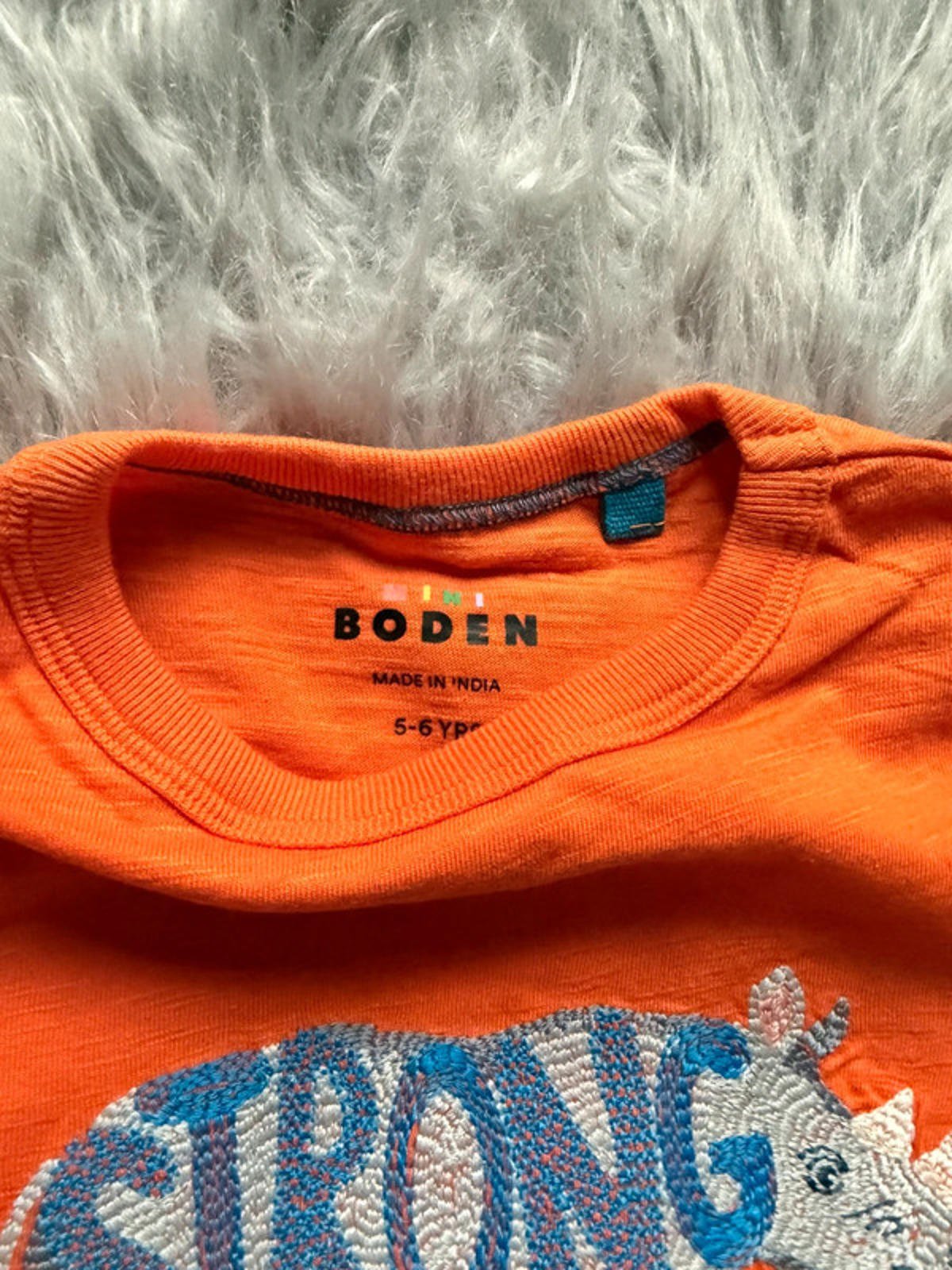 Nwot’s Boden Orange Rhino Superstitch Top - Boys 5 - 6 years - Little Ones Preloved. Second Hand Children's & Preloved Baby, Kids, Girls & Boys Clothes. UK online