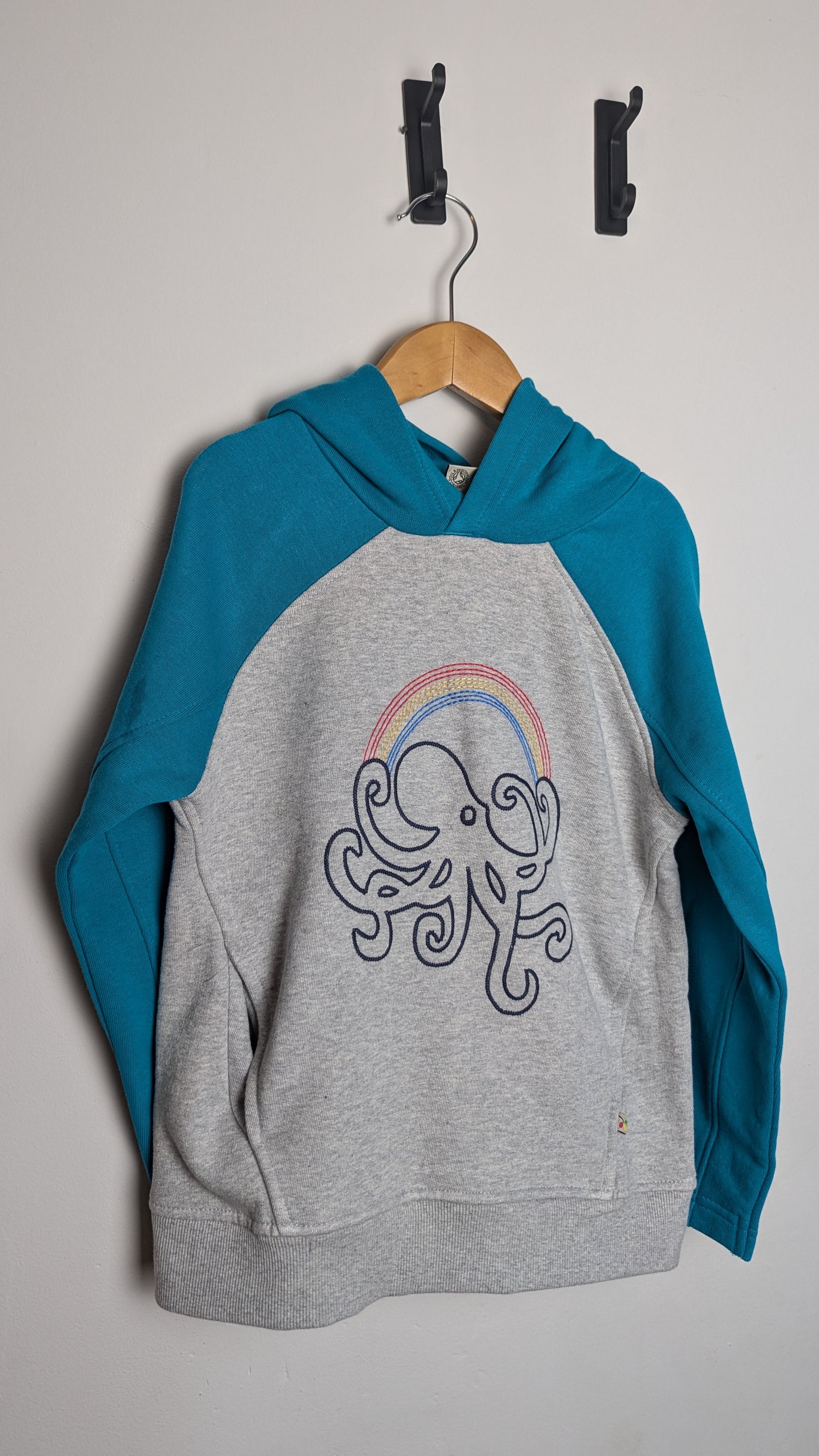 NWOT's Frugi Rainbow Octopus Hoodie - Unisex 5 - 6 Years - Little Ones Preloved. Second Hand Children's & Preloved Baby, Kids, Girls & Boys Clothes. UK online