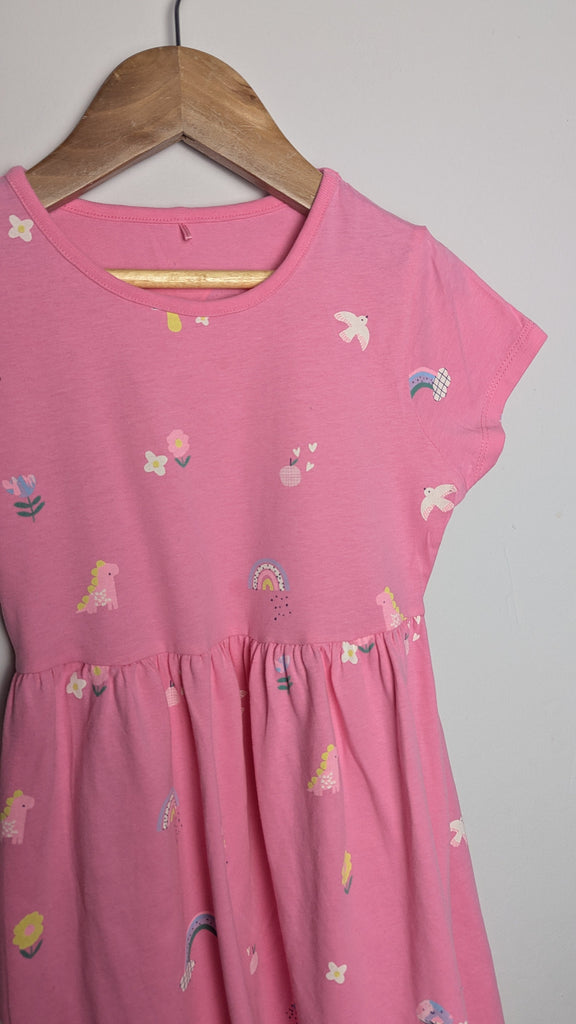 NWOT's George Pink Floral & Dinosaur Dress - Girls 6-7 Years Little Ones Preloved Used, Preloved, Preworn & Second Hand Baby, Kids & Children's Clothing UK Online. Cheap affordable. Brands including Next, Joules, Nutmeg Morrisons, TU, F&F, H&M.