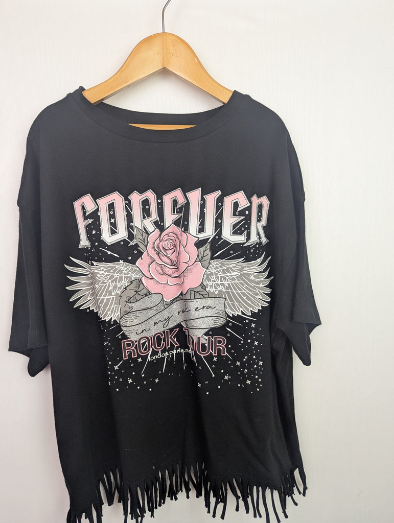 NWOT's George 'Rock Tour' Top - Girls 11-12 Years Little Ones Preloved Used, Preloved, Preworn Baby, Girls & Boys Clothes. Kids & Children's second hand Clothing UK Online. Cheap affordable. Brands including Next, Joules, Nutmeg Morrisons, TU, F&F, H&M.