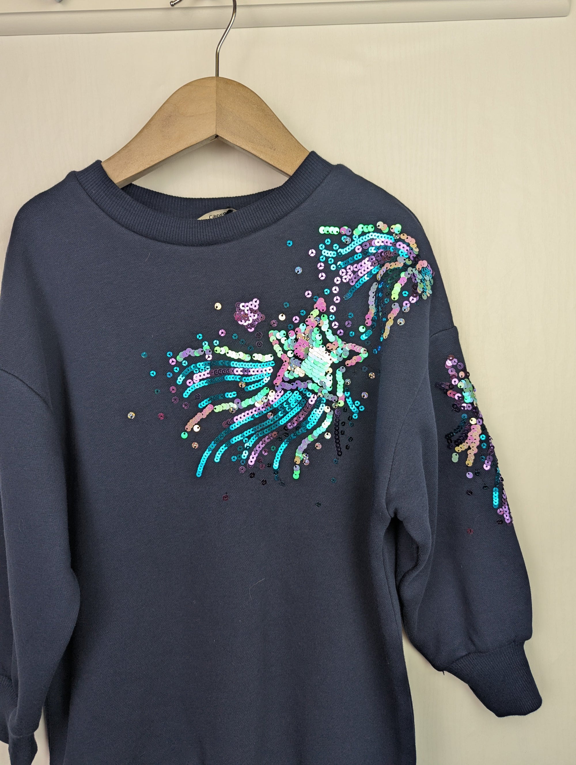 NWOT's George Sequin Jumper Dress - Girls 5 - 6 Years - Little Ones Preloved. Second Hand Children's & Preloved Baby, Kids, Girls & Boys Clothes. UK online