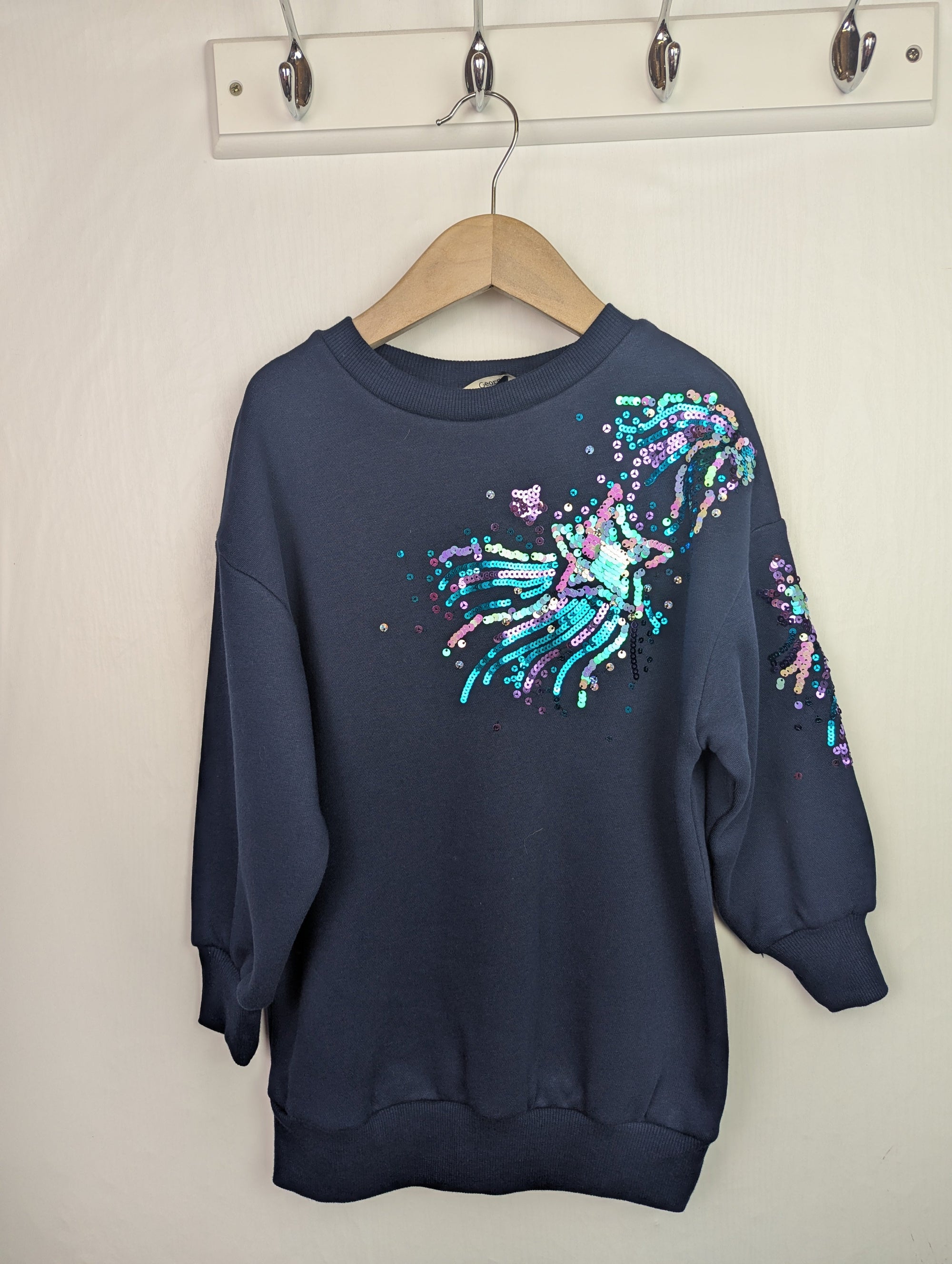 NWOT's George Sequin Jumper Dress - Girls 5 - 6 Years - Little Ones Preloved. Second Hand Children's & Preloved Baby, Kids, Girls & Boys Clothes. UK online