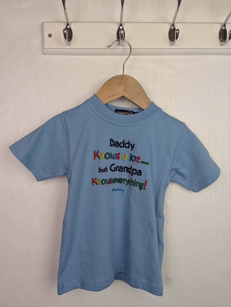 NWOT's Kidoki 'Grandpa knows everything' Top - Boys 2 Years Little Ones Preloved Used, Preloved, Preworn Baby, Girls & Boys Clothes. Kids & Children's second hand Clothing UK Online. Cheap affordable. Brands including Next, Joules, Nutmeg Morrisons, TU, F&F, H&M.