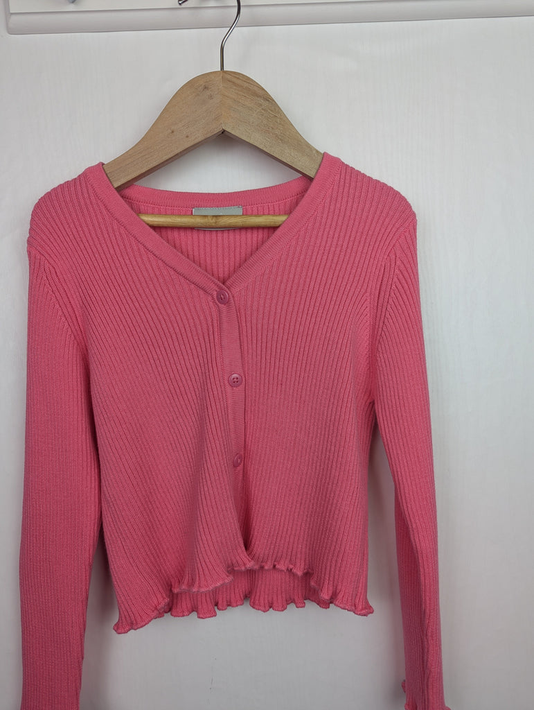 NWOT's Matalan Pink Ribbed Cardigan - Girls 7 Years Little Ones Preloved Used, Preloved, Preworn Baby, Girls & Boys Clothes. Kids & Children's second hand Clothing UK Online. Cheap affordable. Brands including Next, Joules, Nutmeg Morrisons, TU, F&F, H&M.