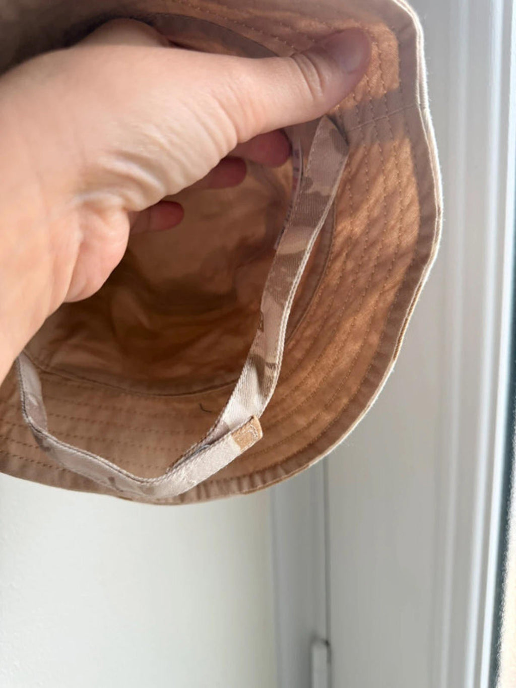 NWOT’s M&S Beige Camo Bucket Hat - Unisex 12 - 18 months - Little Ones Preloved. Second Hand Children's & Preloved Baby, Kids, Girls & Boys Clothes. UK online