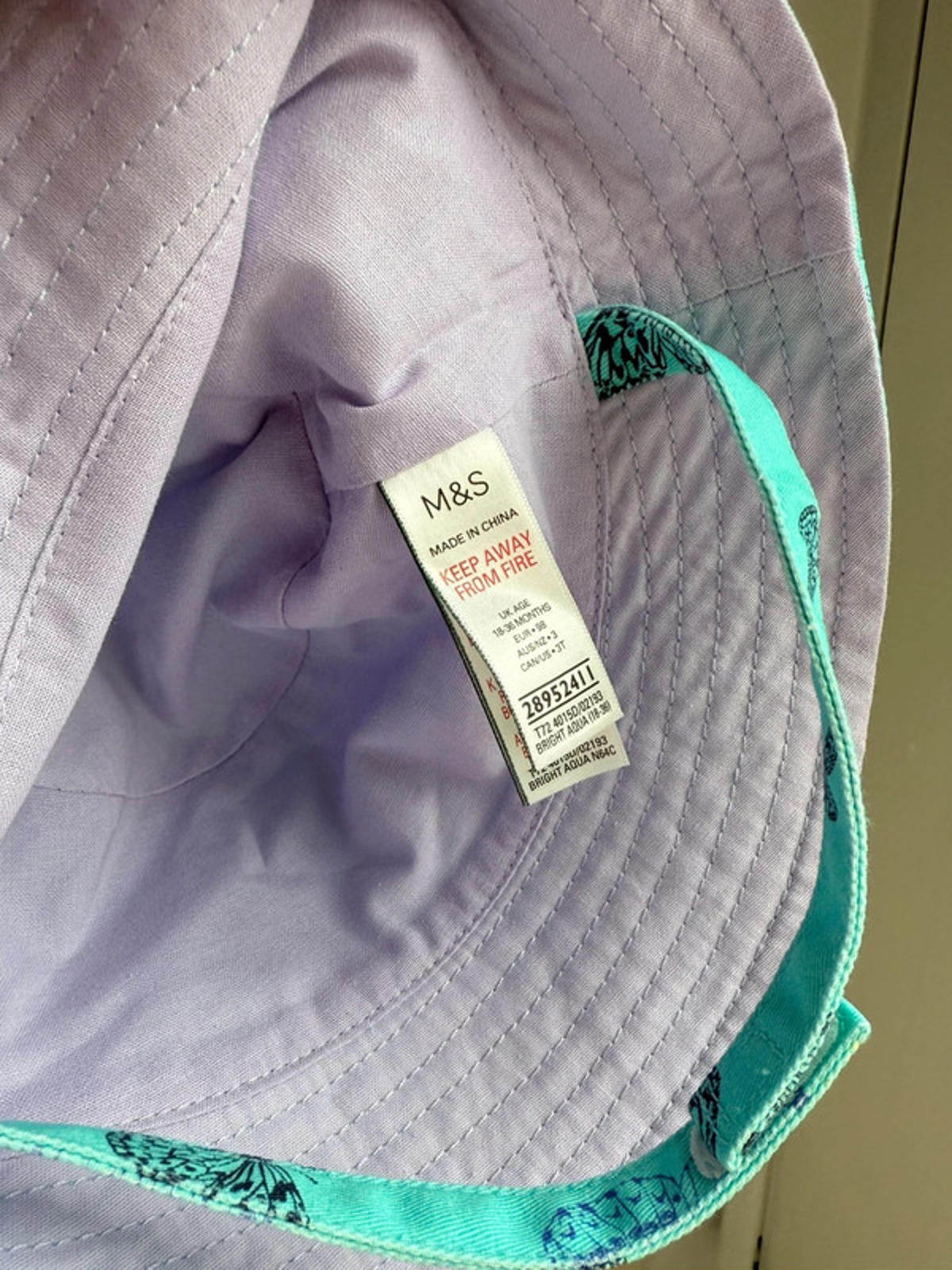 Nwot’s M&S Butterfly Summer Bucket Hat - Girls 18 - 36 Months - Little Ones Preloved. Second Hand Children's & Preloved Baby, Kids, Girls & Boys Clothes. UK online
