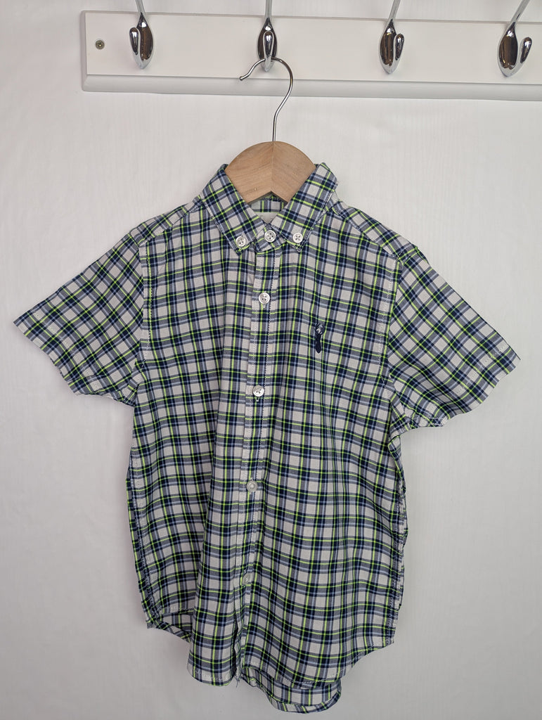 NWOT's Next Blue & Yellow Check Shirt - Boys 4 Years Little Ones Preloved Used, Preloved, Preworn Baby, Girls & Boys Clothes. Kids & Children's second hand Clothing UK Online. Cheap affordable. Brands including Next, Joules, Nutmeg Morrisons, TU, F&F, H&M.