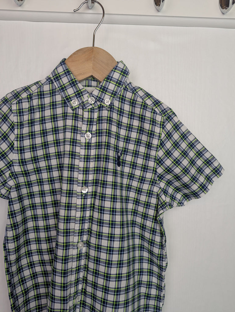 NWOT's Next Blue & Yellow Check Shirt - Boys 4 Years Little Ones Preloved Used, Preloved, Preworn Baby, Girls & Boys Clothes. Kids & Children's second hand Clothing UK Online. Cheap affordable. Brands including Next, Joules, Nutmeg Morrisons, TU, F&F, H&M.