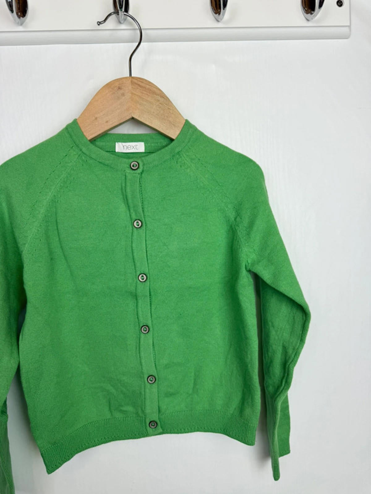 NWOT’s Next Green Fine Knit Cardigan - Girls 5 Years - Little Ones Preloved. Second Hand Children's & Preloved Baby, Kids, Girls & Boys Clothes. UK online