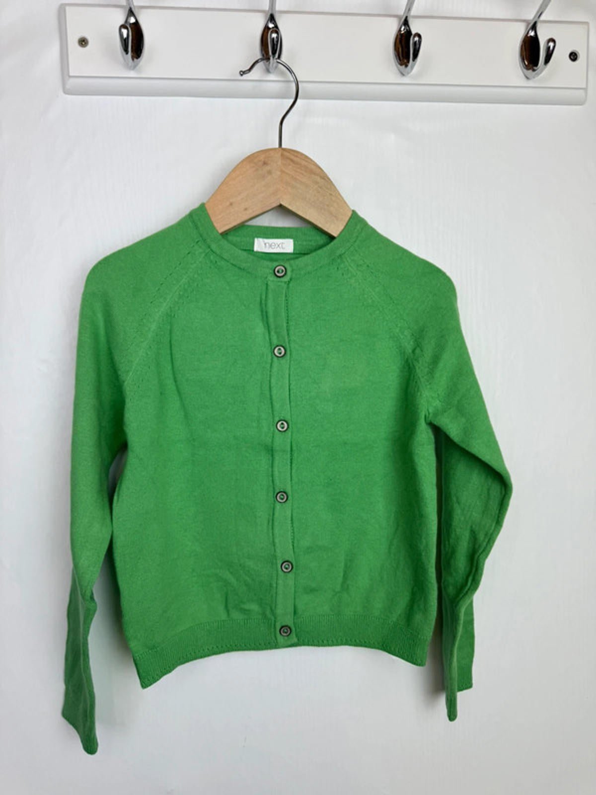 NWOT’s Next Green Fine Knit Cardigan - Girls 5 Years - Little Ones Preloved. Second Hand Children's & Preloved Baby, Kids, Girls & Boys Clothes. UK online
